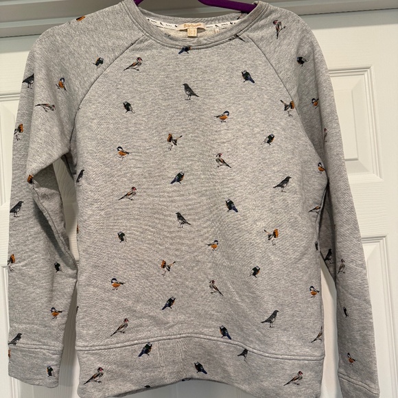 BARBOUR Crewneck Sweatshirt with Birds - Size 8 - Picture 1 of 7
